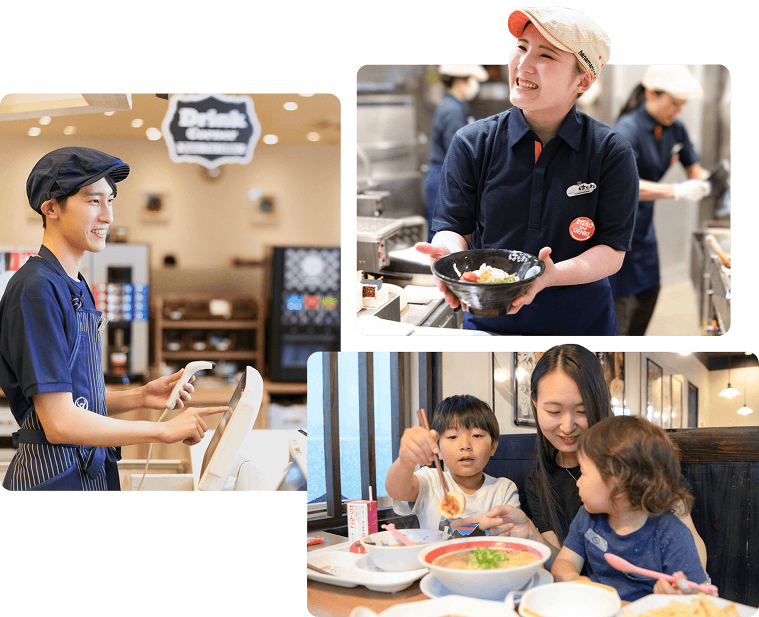 Employees working and customers visiting the store