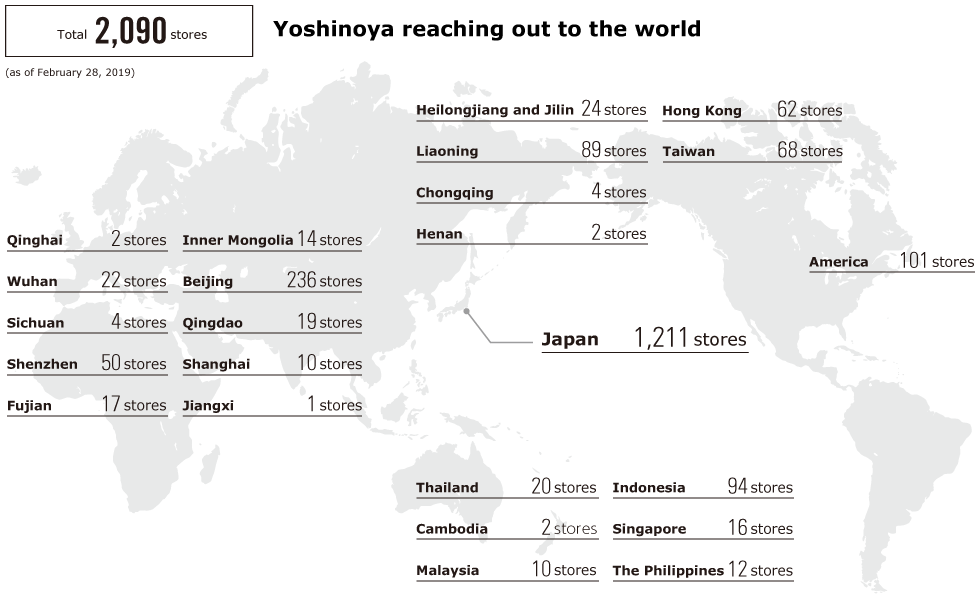 Yoshinoya reaching out to the world
